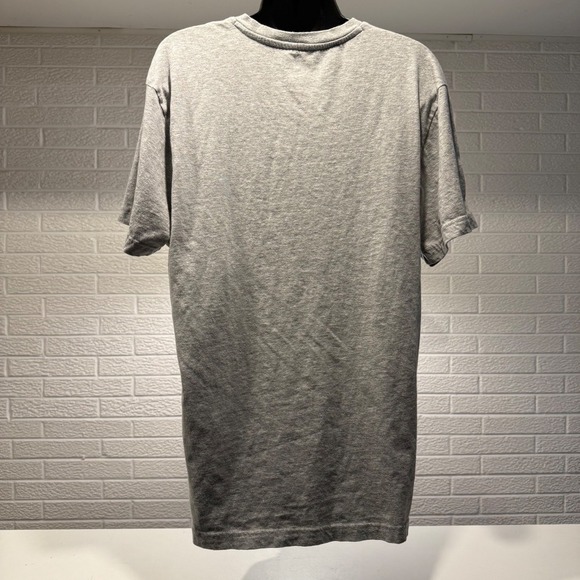 US Polo Assn Mens V-Neck T-Shirt Gray Casual Short Sleeve Tee - Picture 3 of 4